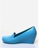 Lupo Slip On Wedged Shoes - Bright Turquoise