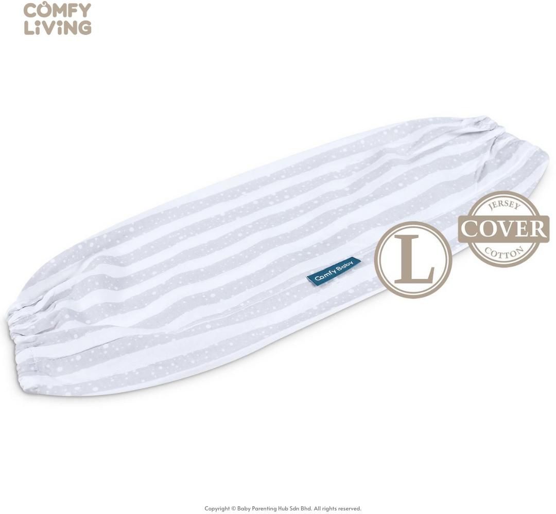 Comfy Living Baby Bolster Cover (L) 13x50cm (Urban Grey)