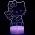 3D LED Night Light Table Desk Lamp 16 Color Optical Illusion Lights Hello Kitty 8