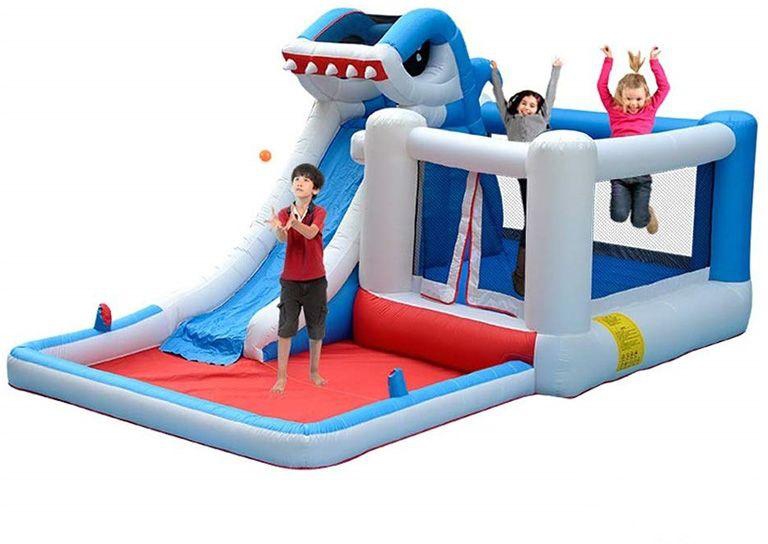 Megastar - Bouncy Shark Jumper W Double Water Slide - Babystore.ae
