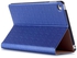 Luxury Ultra Slim PU Leather Protective Cover Shell with Stand Wakeup Function For iPad mini 4-Blue