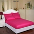 Protective Cotton Bed Sheet Set - 4 Pcs - Dark Pink