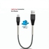 WUW Armored Lightning Charging Cable - 30Cm - Black