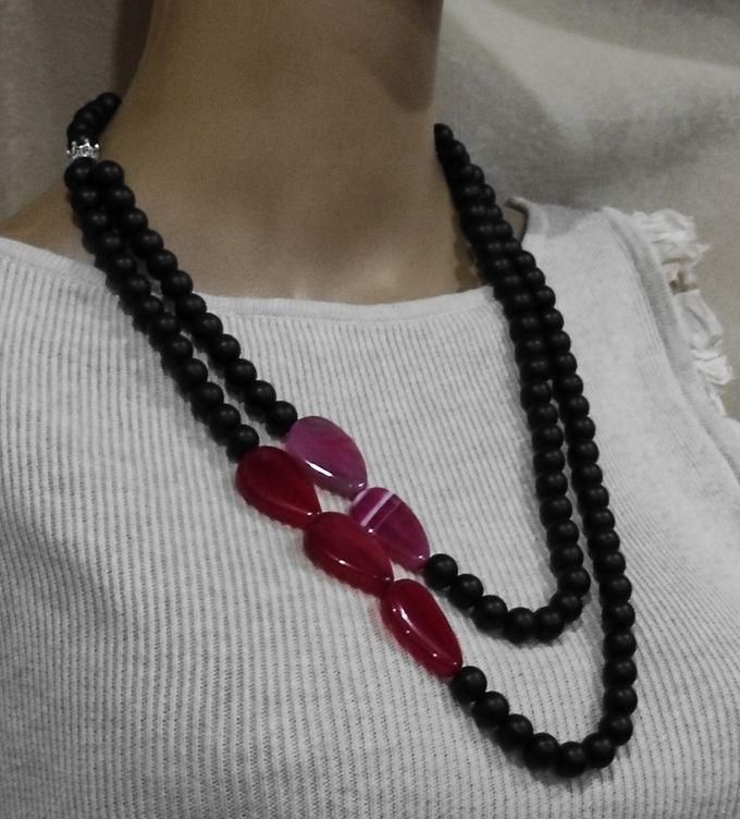 Necklace For Women-Multicolored-Agate Stones