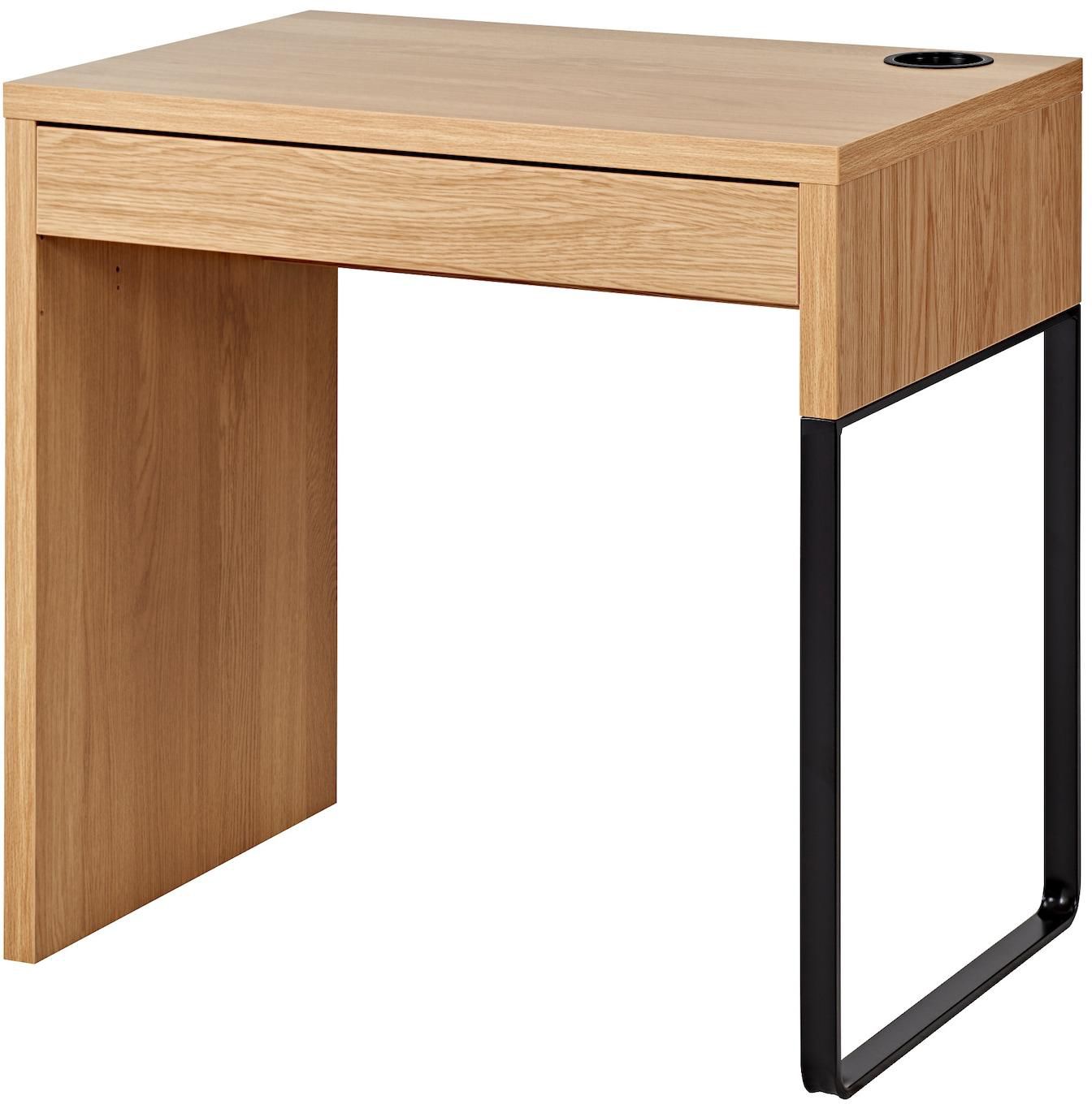 MICKE Desk - oak effect 73x50 cm