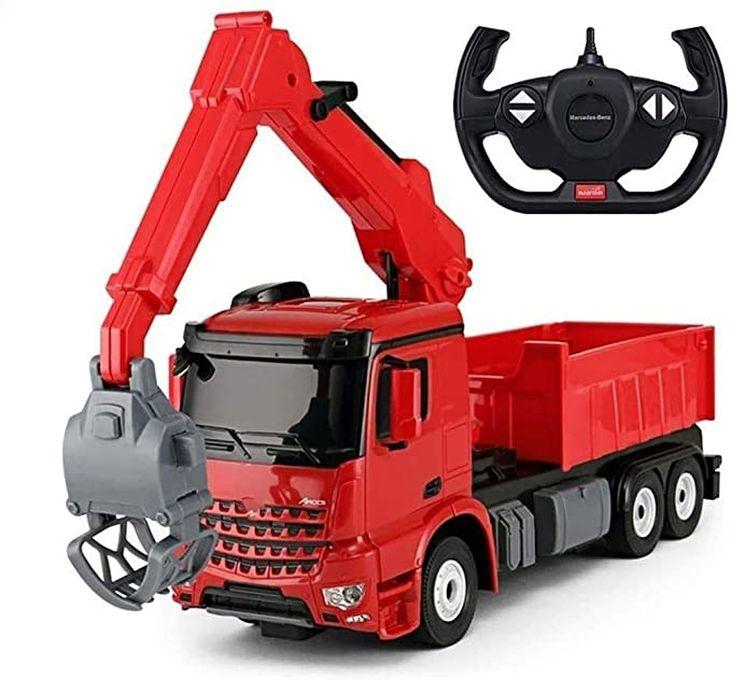 Remote Control Crane Truck Transporter Crane Simulation Grabber Garbage Sorter