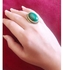 Gold Green Ring With Green Gemstone Gold Plated Copper - Jewelry Handmade