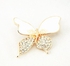 gold plated crystal butterfly brooch for woman