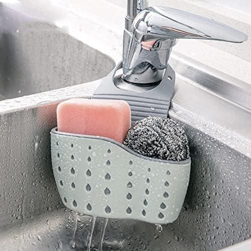 O Ozone Hanging Sink Organizer for Sponge, Dish Brush, Cleaning Scrubber and Dish Wand [ Hanging Sink Kitchen Organizer ] [ Drains water ]