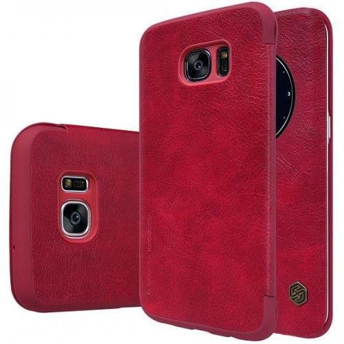 Nillkin Qin Series leather Sview case For Samsung Galaxy S7 Edge red