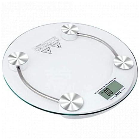 Digital electronic balance is made of thick and strong glass weighing up to 180 kg