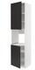 METOD خزانة عالية لفرن مع بابين/أرفف, أسود/Nickebo فحمي مطفي, ‎60x60x240 سم‏ - IKEA