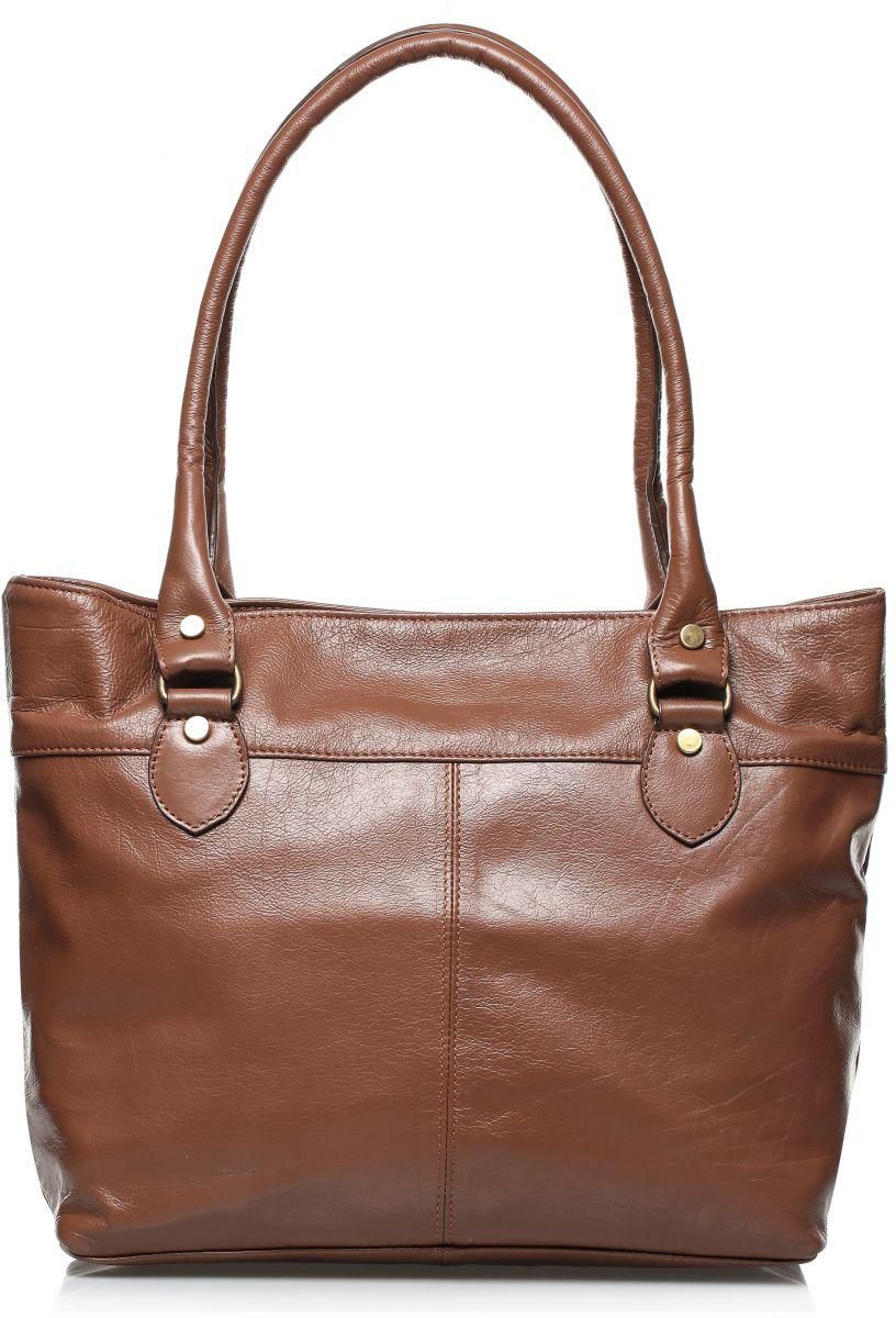 RTEE Leather Bag For Women , Brown - Tote Bags