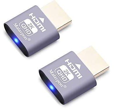 HDMI Dummy Plug fit-Headless Display Emulator DDC EDID Headless Ghos with Windows Mac OSX Linux Great for Graphics Acceleration Support 1920x1080@60Hz 2P
