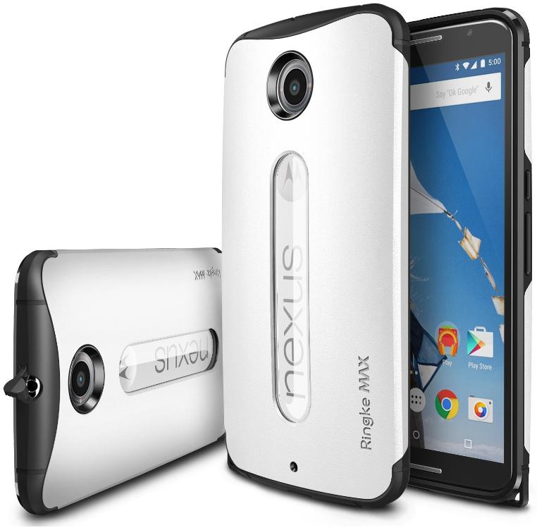 Rearth Ringke Max Double Layer Shock Absorption Case for Motorola Google Nexus 6 - NEX6-RE-M-W, White