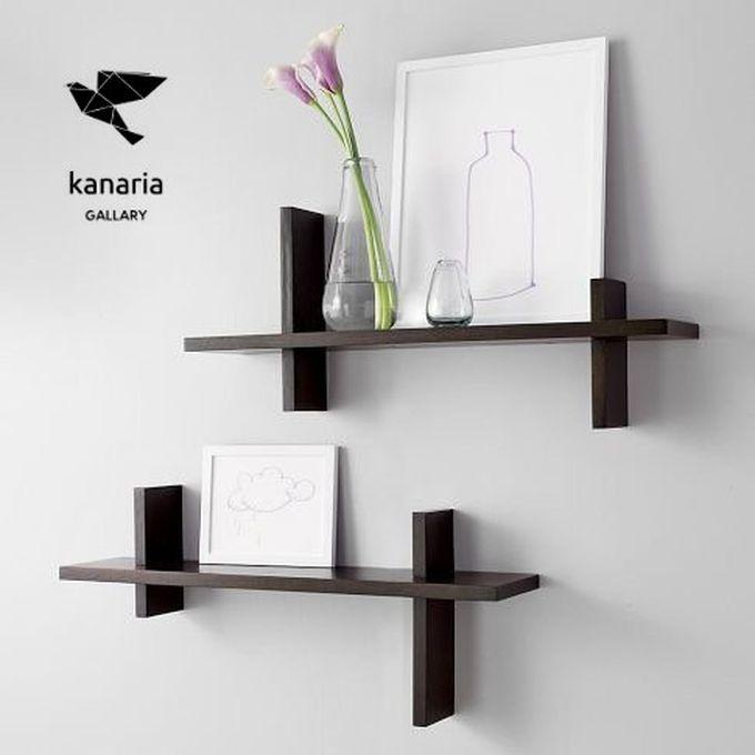 kanaria Wooden Modern Shelves Set - 2 Pcs