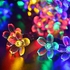 Cherry Blossom Solar String Lights, 7M 50 Led Waterproof Outdoor Decoration Lighting For Indoor/Outdoor, Patio, Lawn, Garden, Christmas, And Holiday Festivals (Multi Color)