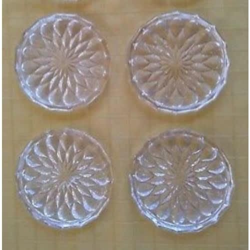 4 Glass Coasters - 3cm