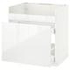 METOD / MAXIMERA Base cb f HAVSEN snk/3 frnts/2 drws, white/Nickebo matt anthracite, 80x60 cm - IKEA