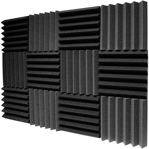 Acoustic Panels Studio Foam Wedges Board - Pack of 1 Pcs, Black