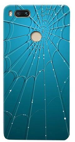 Thermoplastic Polyurethane Spider Web Pattern Case Cover For Xiaomi Mi A1 Blue