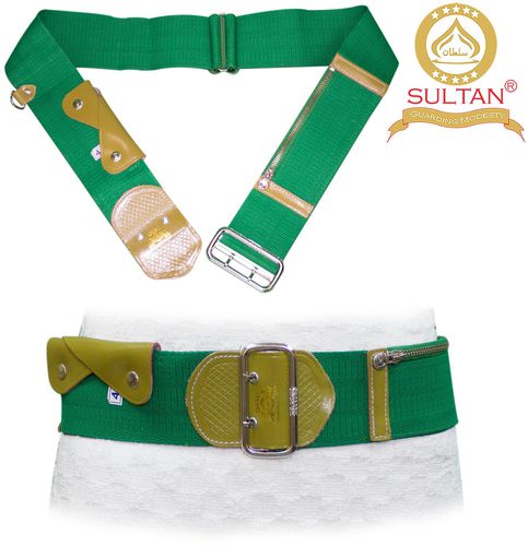 Sultan Haji Belt / Ihram Waist Without Stitches for Hajj and Umrah (Green)