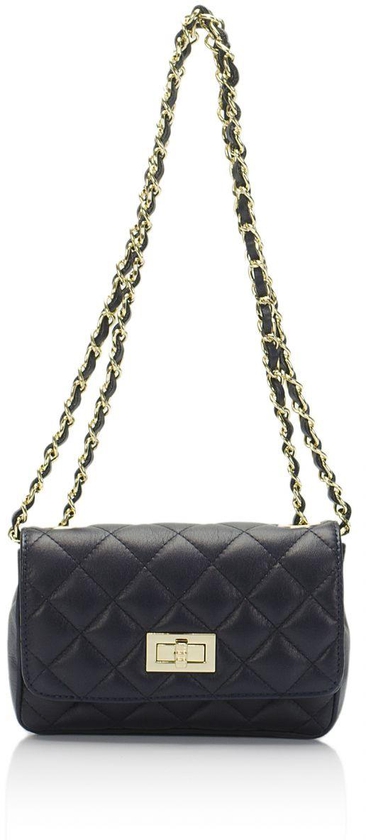 Markese Leather Bag For Women , Black - Crossbody Bags