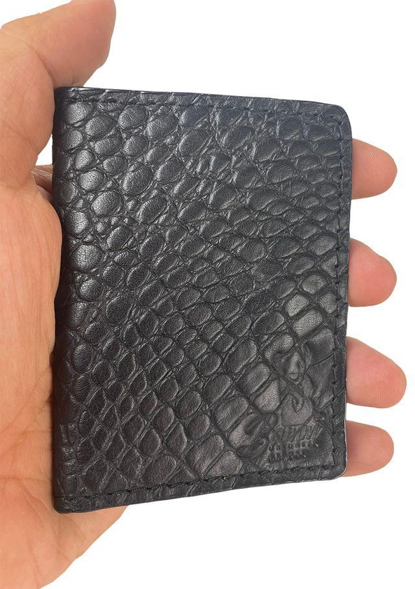 Bamm Card Wallet Natural Leather Black