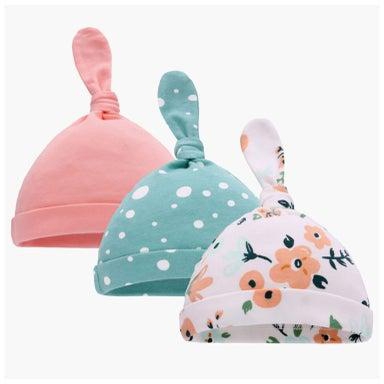 Suitable For 0-6 Month Baby Soft Breathable Tire Cap 3 Pieces