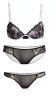 Hers by Herman Two Faced Lace Demi Bra With Bikini and Thong Size 38B