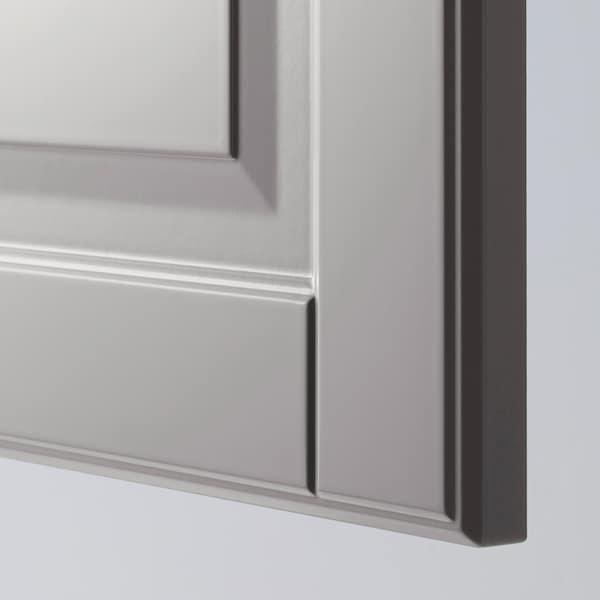 METOD / MAXIMERA خزانة عالية لفرن/م. مع باب/2 أدراج, أبيض/Bodbyn رمادي, ‎60x60x200 سم‏ - IKEA
