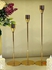 Three-piece Metal Candlestick Set - Gold