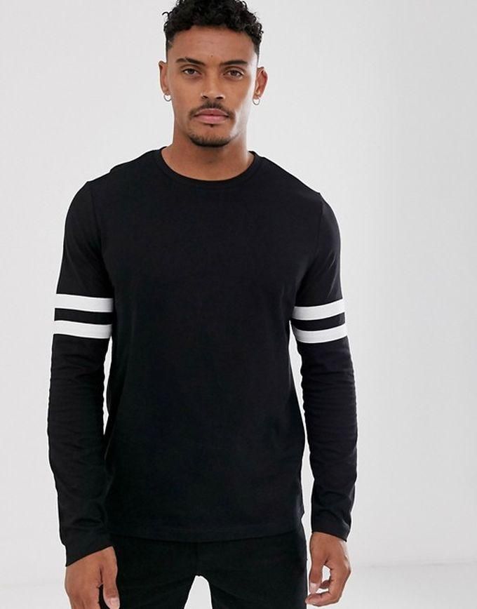 Sequels Collection Black Sweatshirt With Double Stripes