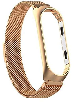Stainless Steel Mesh Magnetic Strap for Mi Band 6 (Gold)