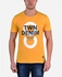 Town Team Chest Logo Round Neck Tshirt - Yellow