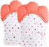 Baby Food Grade Silicone Teether Teething Glove (orange)