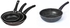 Trueval frying pan set 3 pcs 14-20-24 + Lazord granite deep frying pan 24cm, black