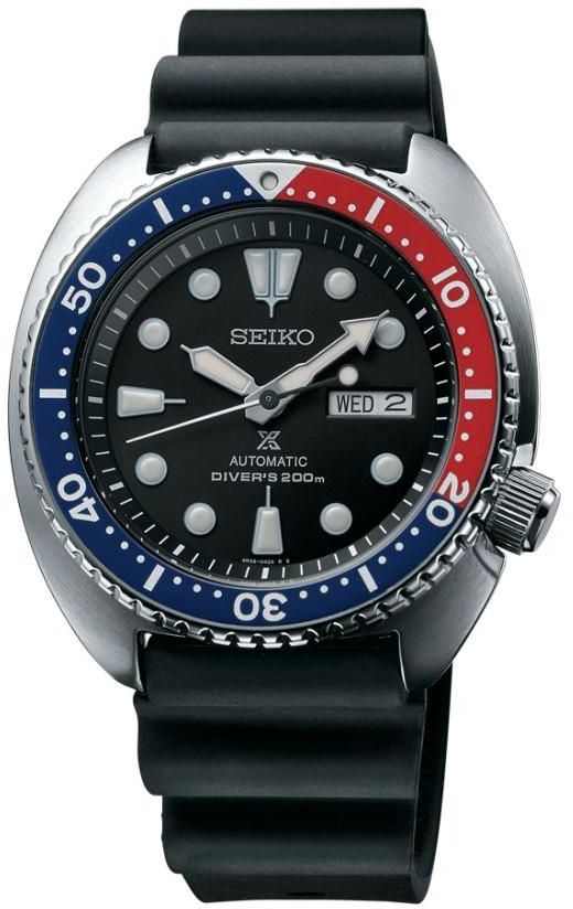 Seiko Men's Prospex Sea Automatic Analog Black Dial Black Rubber Strap Diver's 200M Stainless Steel Watch SRP779K1