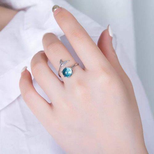 Dolphin Tail 925 Italian Silver Ring - Free Size