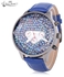 Generic PRINCESS BUTTERFLY HL585 Women Quartz Watch Crystal Large Dial Date Day Luminous Pointer Display Wristwatch (Blue)