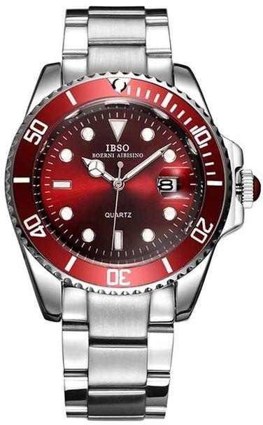 Ibso 3961-SS Stainless Steel Watch - Red