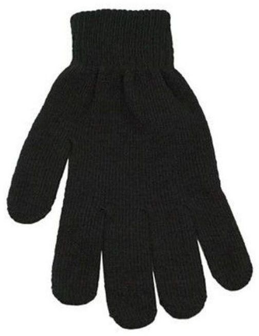 Adult Winter Finger Gloves - Black