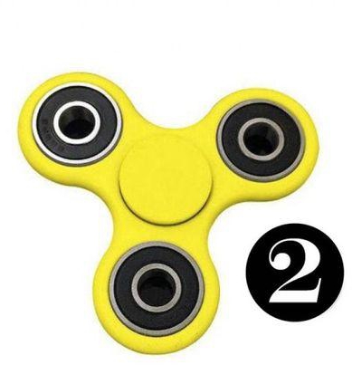 Play Fidget Spinner - Yellow - 2 Pcs