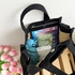 Tote Bag for Women Shoulder Bag Corduroy Tote Bag Women 26 * 22CM (26x22cm, Black)