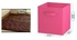 Chocolate Brown Fluffy Carpet - 7 by 10 Ft with a FREE Pink Multipurpose Storage Box