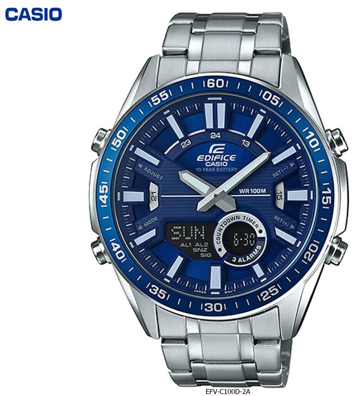 Casio Edifice EFV-C100D Chronograph Watches 100% Original & New (3 Colors)