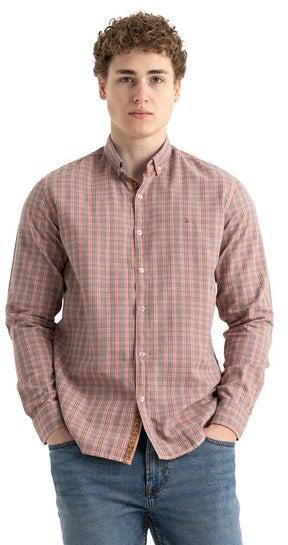 Shirt Men's, Stylish, Oxford Cotton ,Melon, Multicolor
