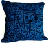 Arabic calligraphy blue & black cushion
