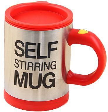 Self Stirring Mug  Cup Stainless Steel（red)