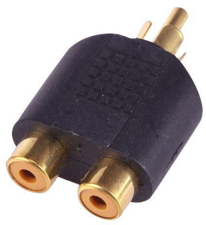 RCA Plug To 2x RCA Sockets (Gold Plated)